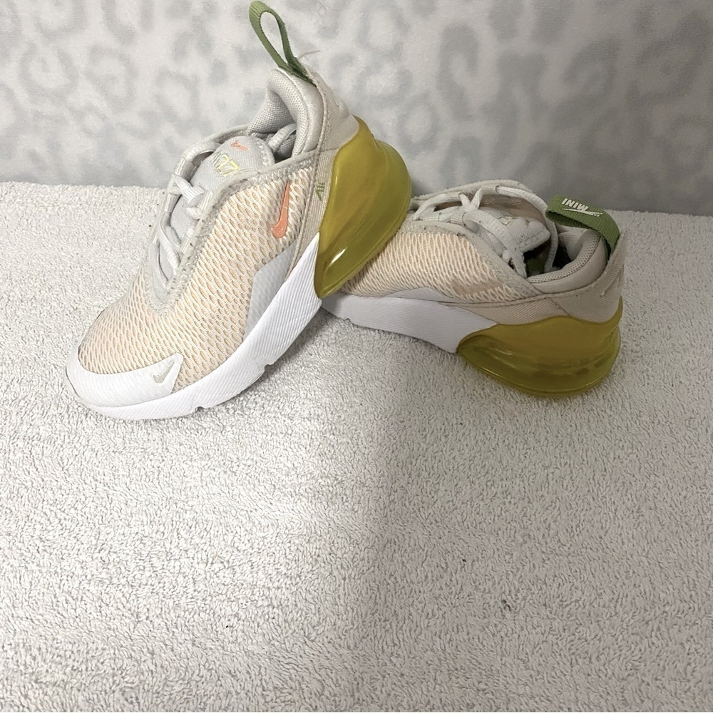 Toddlers Nike Air Max 270 Mini Nike White Crimson Yellow [DV2201-100] Sz 11C